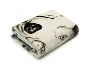 Koc akrylowy gruby 160x200 szary husky.webp