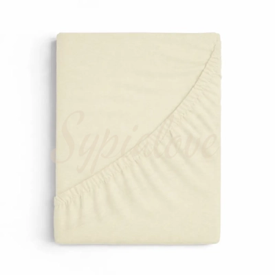 Prześcieradło jersey 160x200 z gumką ecru 150g/m2