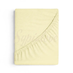 przescieradlo jersey 160x200 zolte z gumka.webp