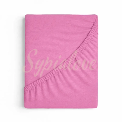 Prześcieradło jersey 200x220 z gumką różowe 150g/m2