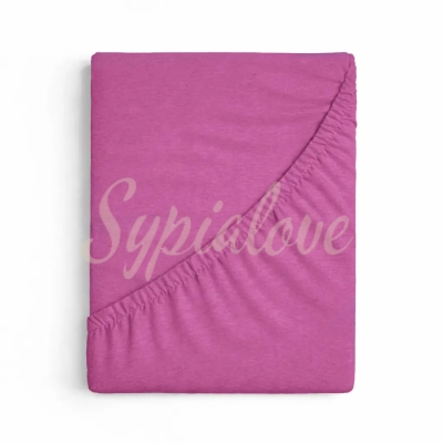 Prześcieradło jersey 90x200 z gumką amarantowe 150g/m2