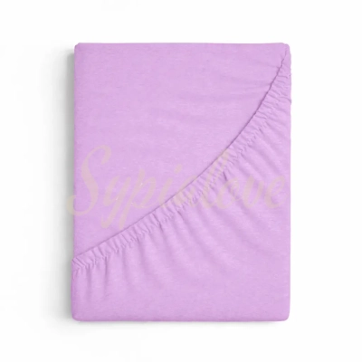 Prześcieradło jersey 160x200 z gumką jasny fiolet 150g/m2