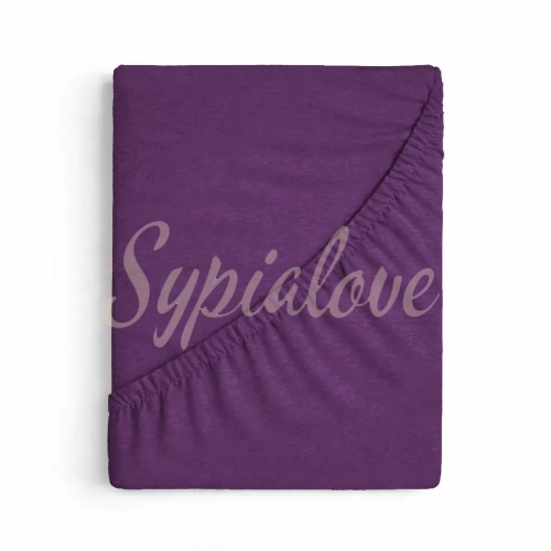 prześcieradło jersey 160x200 z gumką ciemny fiolet.webp