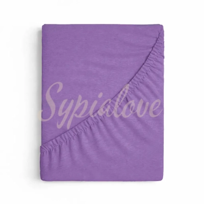 Prześcieradło jersey 200x220 z gumką fioletowe 150g/m2