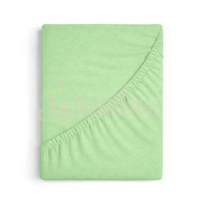 Prześcieradło jersey 160x200 z gumką zielone 150g/m2