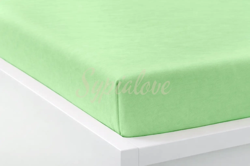 przescieradlo jersey 140x200 zielone z gumka.webp