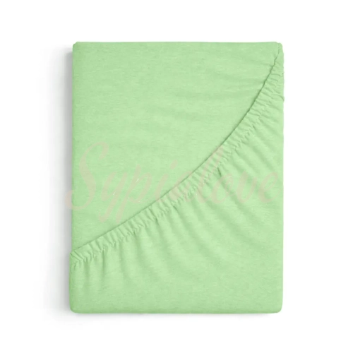 prześcieradło jersey 200x220 z gumką zielone.webp