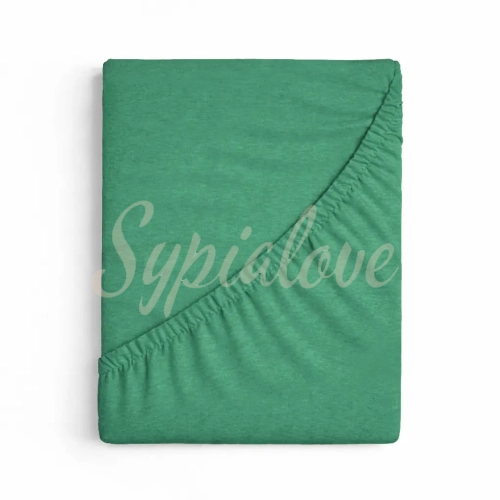 prześcieradło jersey 90x200 z gumką ciemno zielone.webp