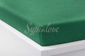 przescieradlo jersey 140x200 ciemno zielone z gumka.webp