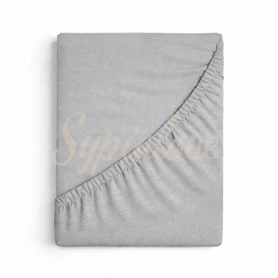 Prześcieradło jersey 200x220 z gumką szare 150g/m2