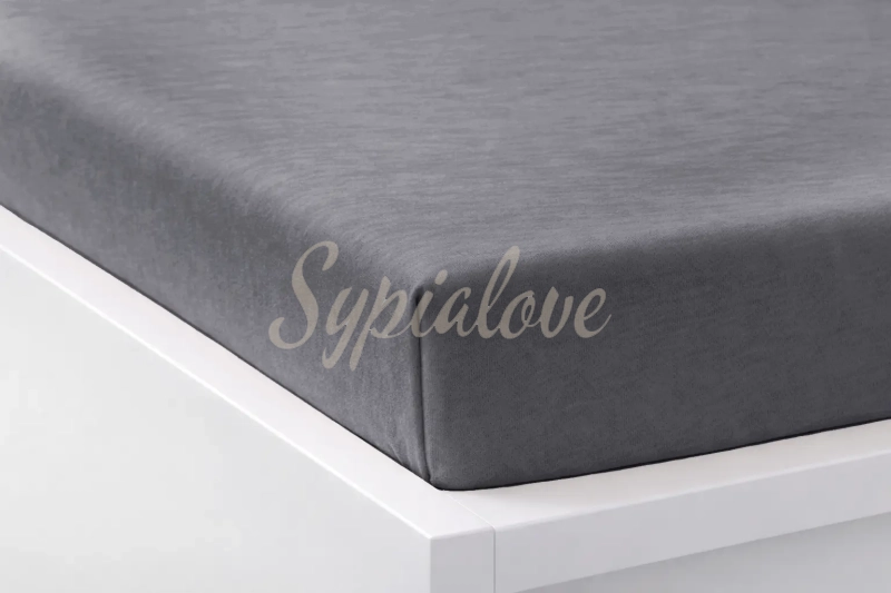 przescieradlo jersey 160x200 ciemno szare z gumka.webp
