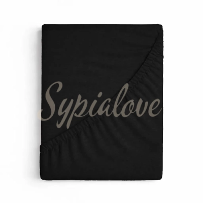 Prześcieradło jersey 160x200 z gumką czarne 150g/m2