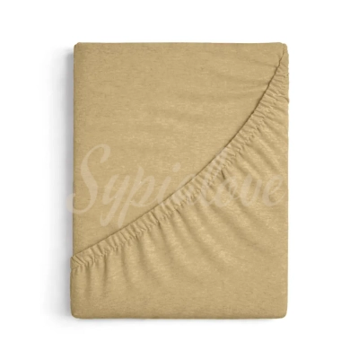 Prześcieradło jersey 200x220 z gumką beżowe 150g/m2