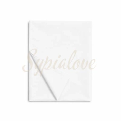 Prześcieradło bez gumki 200x220 białe bawełniane