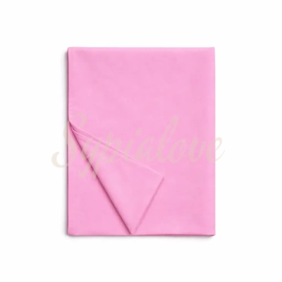 Prześcieradło bez gumki 160x200 różowe bawełniane