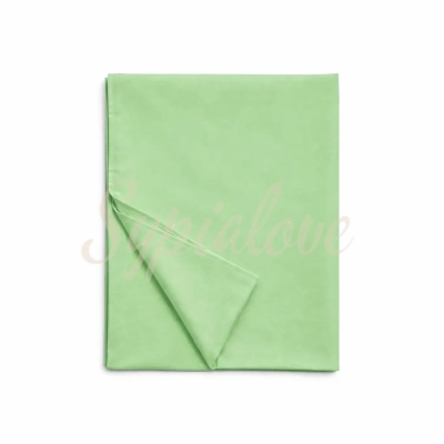 Prześcieradło bez gumki 160x200 zielone bawełniane