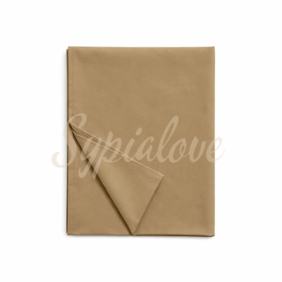 Prześcieradło bez gumki 160x200 brązowe bawełniane