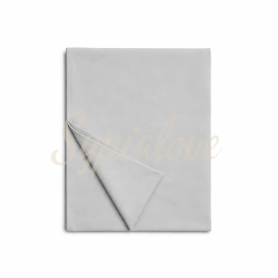 Prześcieradło bez gumki 160x200 szare bawełniane