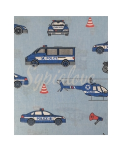 Posciel dziecieca do lozeczka wzor policja.