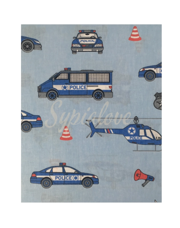 Posciel dziecieca do lozeczka wzor policja.