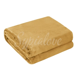 koce 160x200 z mikrofibry musztardowy.webp