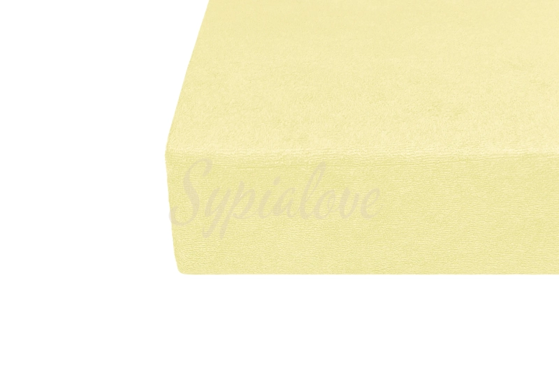prześcieradło frotte 160x200 z gumka żółte.webp