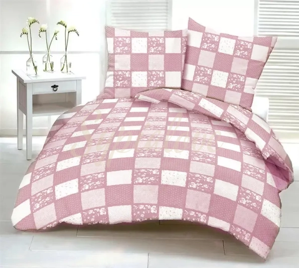 posciel z kory 160x200 w rozowe kwadraty.webp