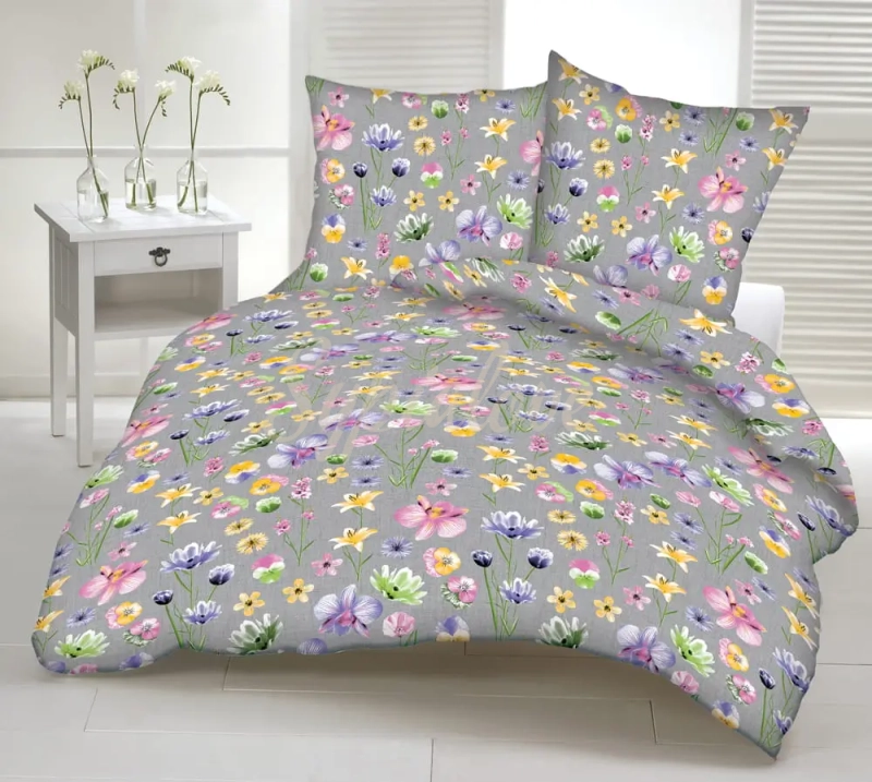 komplet pościeli z kora 160x200 polana kwiatow.webp